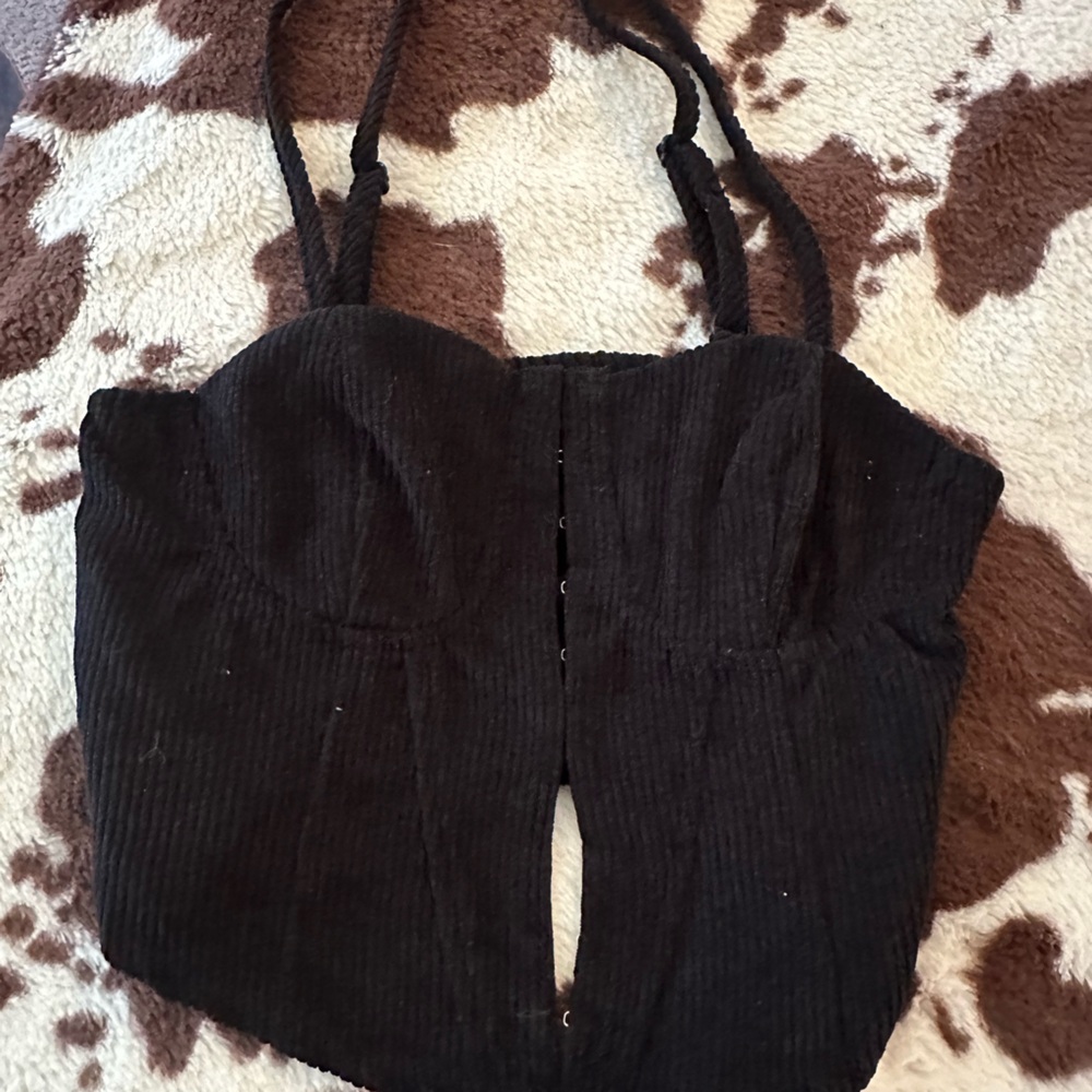 Black corset top.
